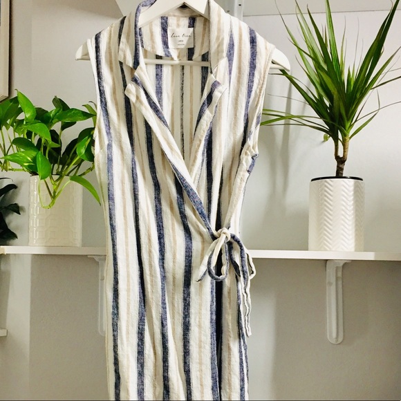 Love Tree Pants - love tree striped jumpsuit 55% Cotton 45% Viscose